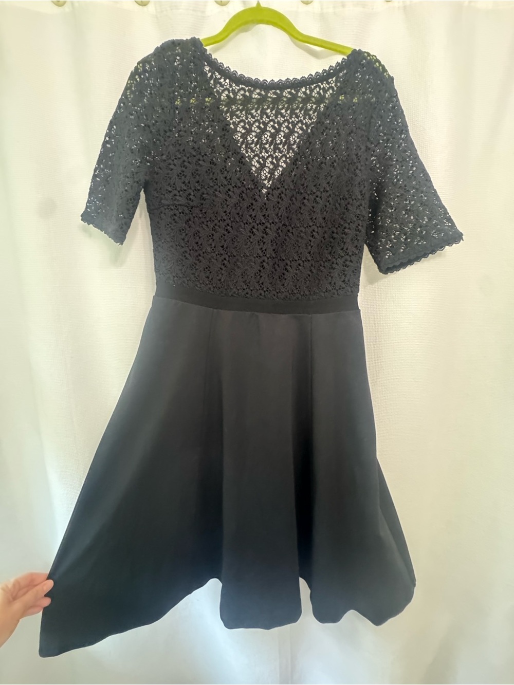 Boden Black Lace Detail Dress